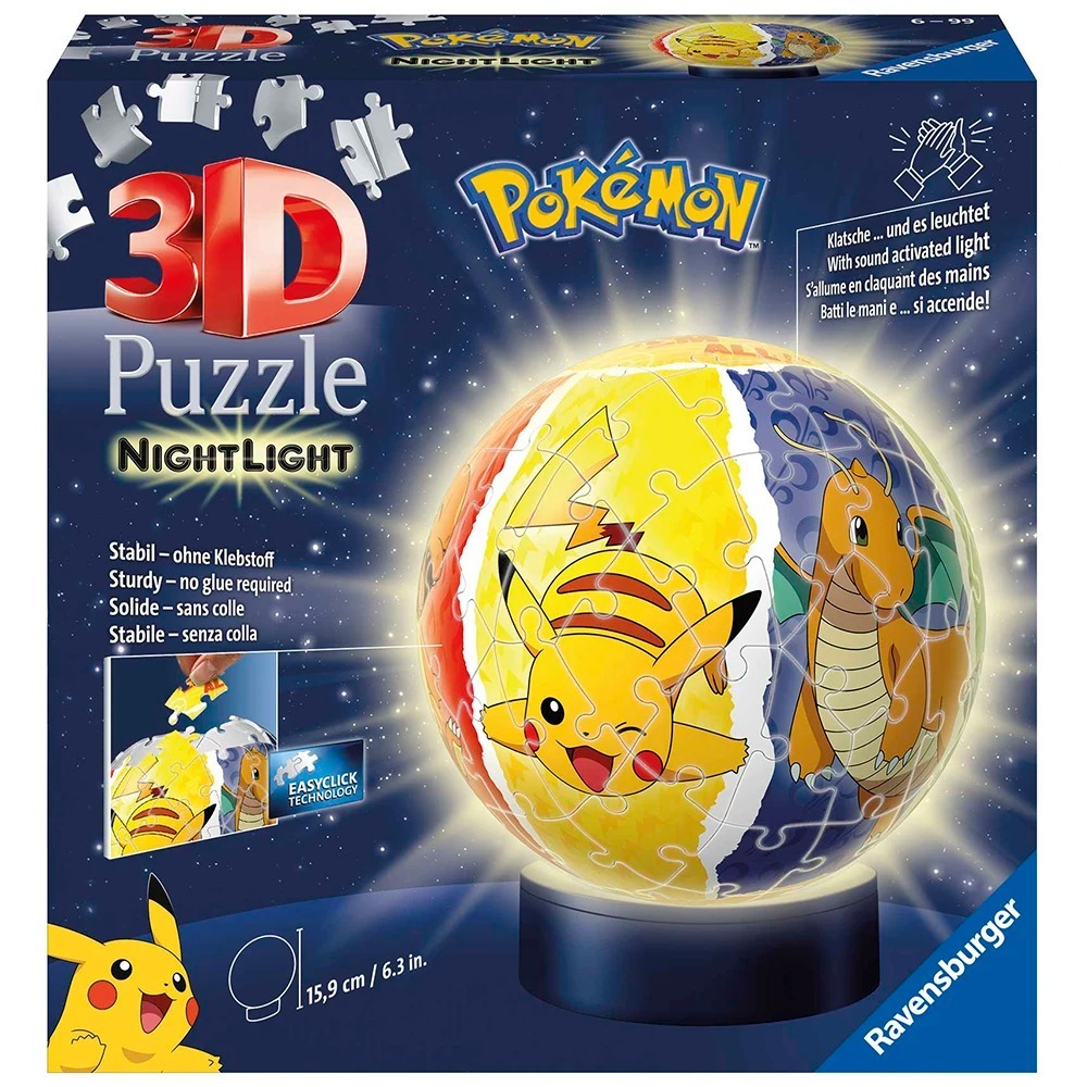 Puzzle 3D veilleuse Pokémon