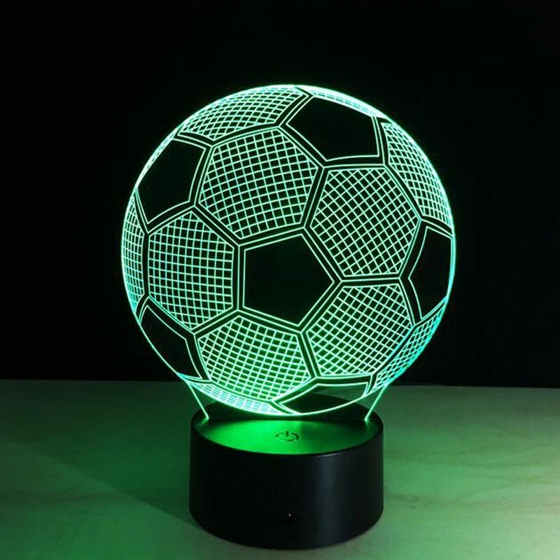 Lampe enfant 3D personnalisée - Ballon de foot